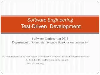 Software Engineering Test-Driven Development