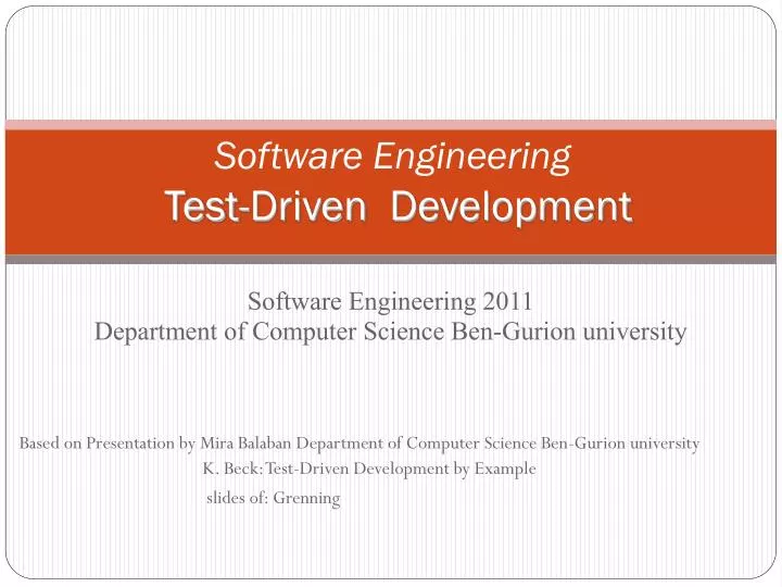 software engineering test driven development