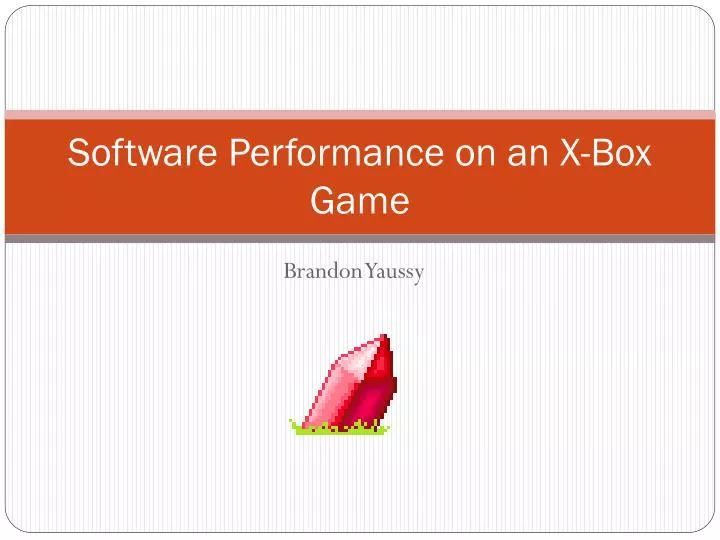 software performance on an x box game