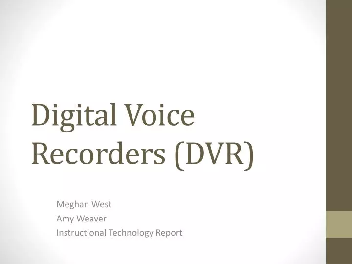 digital voice recorders dvr