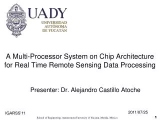 A Multi-Processor System on Chip Architecture for Real Time Remote Sensing Data Processing