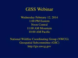 NWCG Geospatial Sub Committee