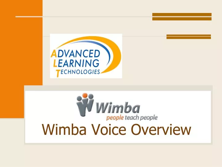 wimba voice overview