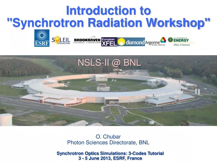 introduction to synchrotron radiation workshop