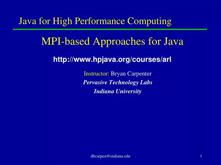 java for high performance computing