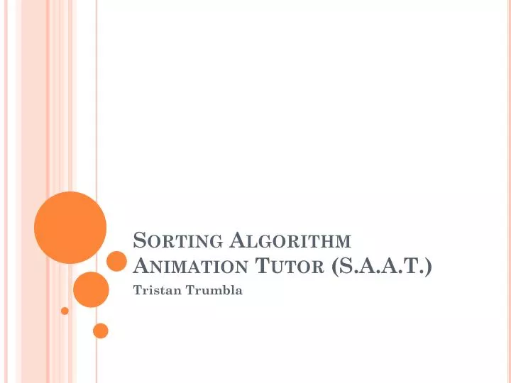 sorting algorithm animation tutor s a a t