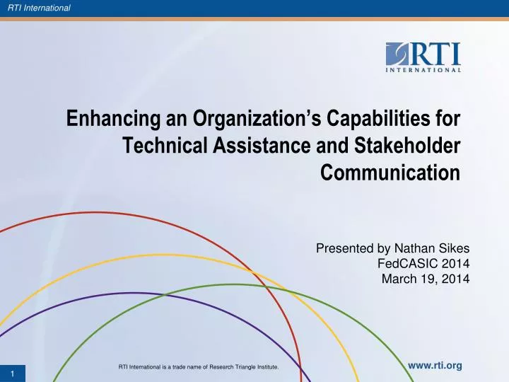 enhancing an organization s capabilities for technical assistance and stakeholder communication