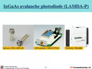 InGaAs avalanche photodiode (LAMDA-P)