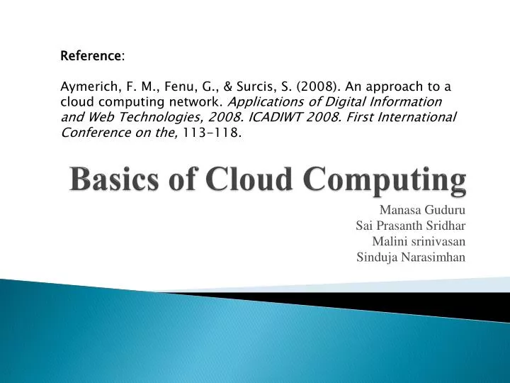 basics of cloud computing
