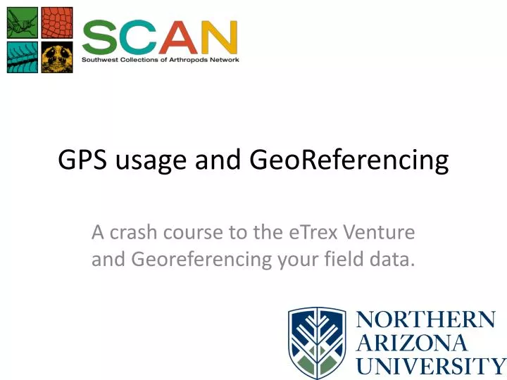gps usage and georeferencing