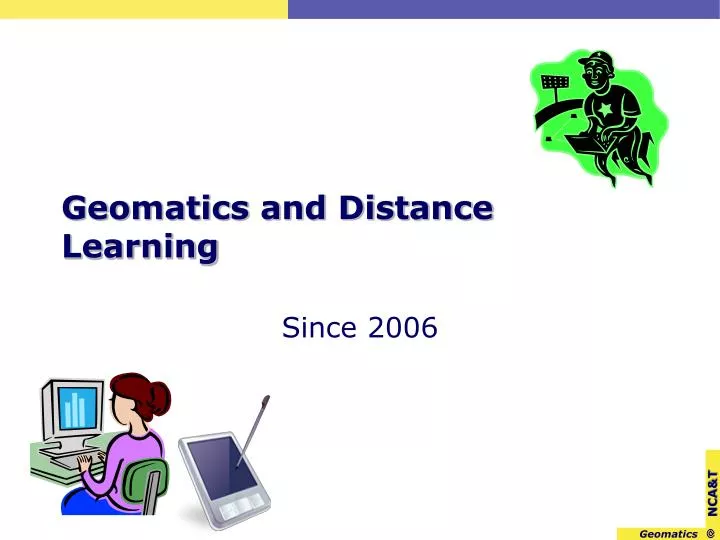 geomatics and distance learning