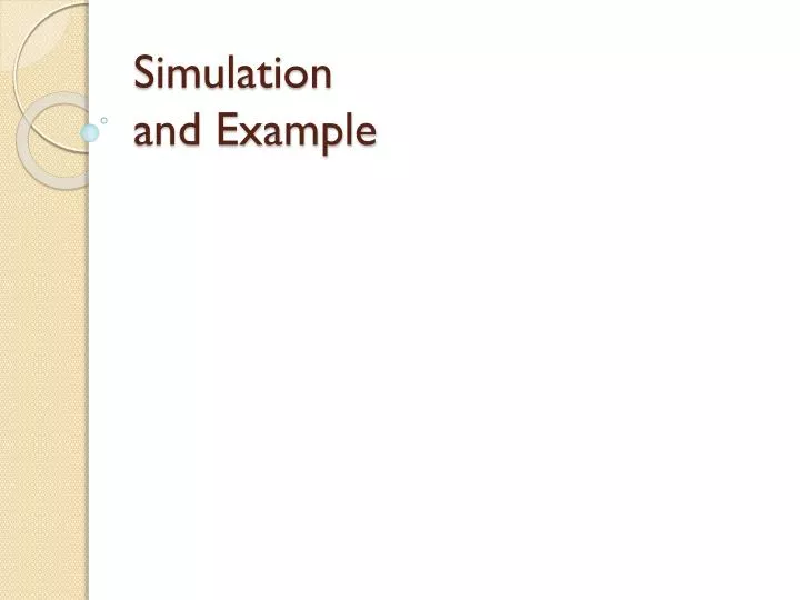 simulation and example