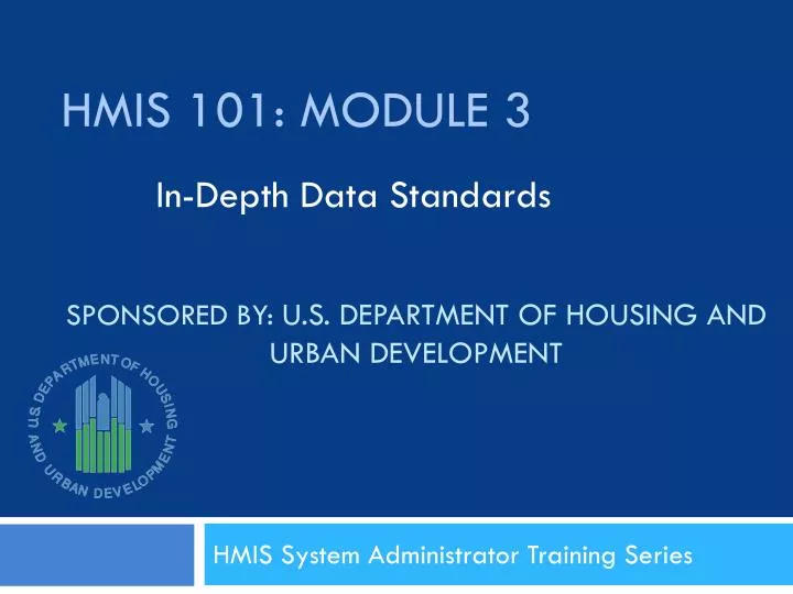 sponsored by u s department of housing and urban development