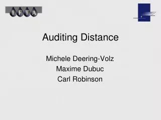 Auditing Distance