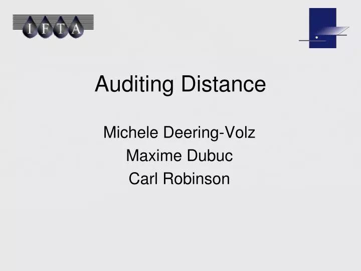 auditing distance
