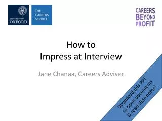 How to Impress at Interview
