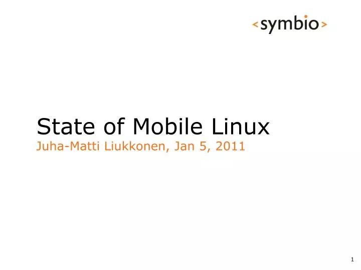 state of mobile linux