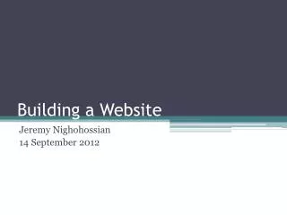 Building a Website