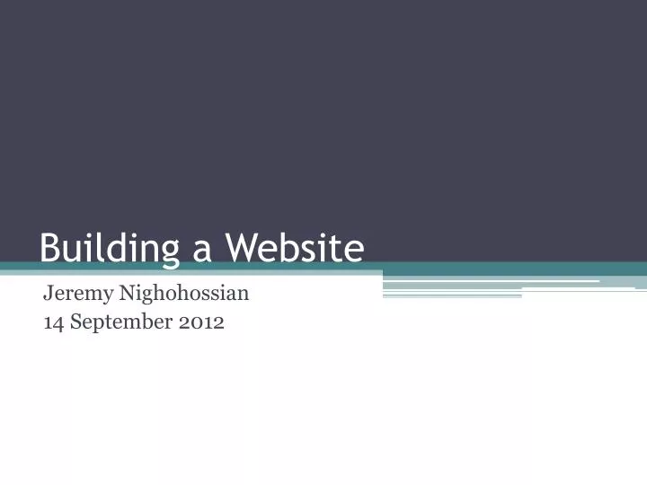 building a website