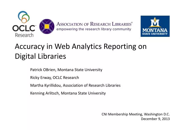 accuracy in web analytics reporting on digital libraries