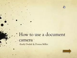 How to use a document camera