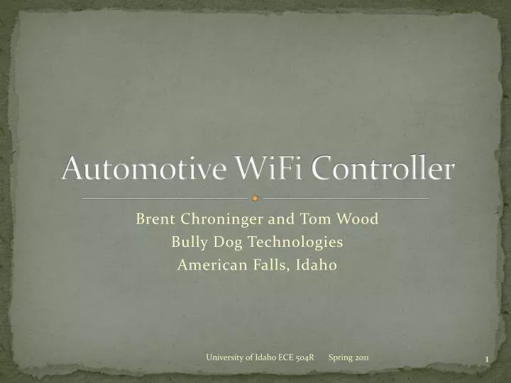 automotive wifi controller