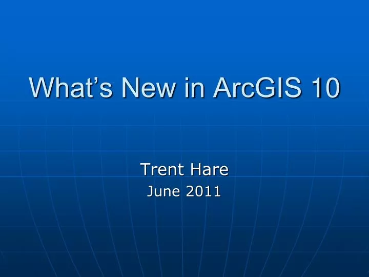 what s new in arcgis 10