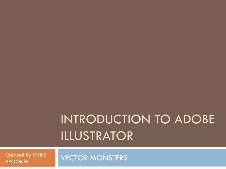 introduction to adobe illustrator