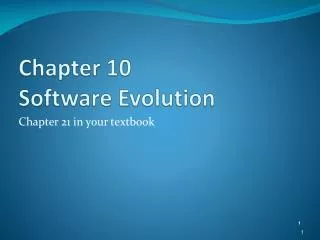 Chapter 10 Software Evolution