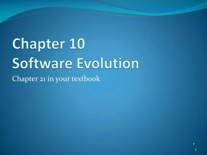 chapter 10 software evolution