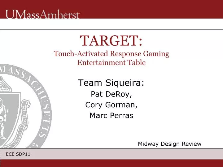 target touch activated response gaming entertainment table