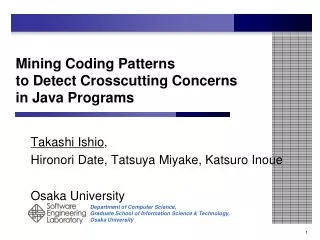 Mining Coding Patterns to Detect Crosscutting Concerns in Java Programs