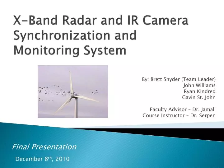 x band radar and ir camera synchronization and monitoring system