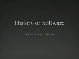 History of Software