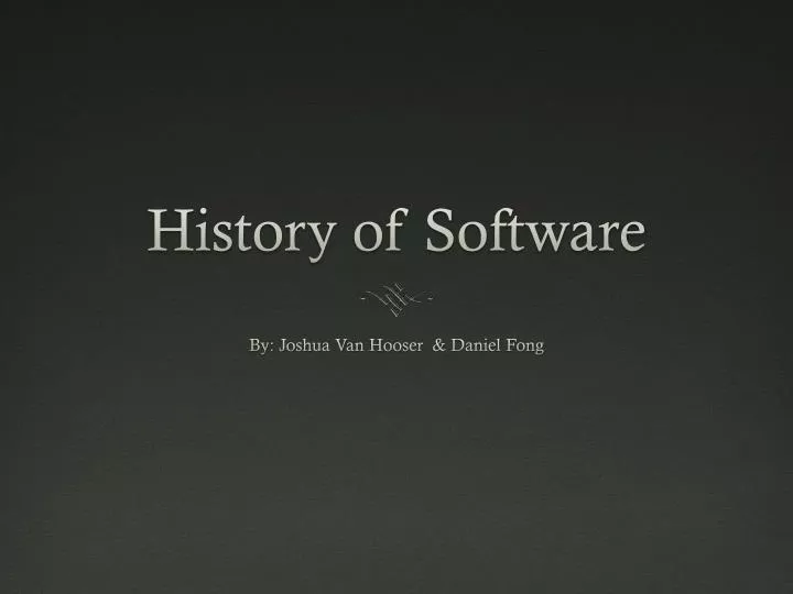 history of software