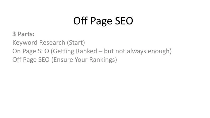 off page seo