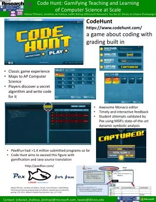 CodeHunt https://www.codehunt.com/ a game about coding with grading built in