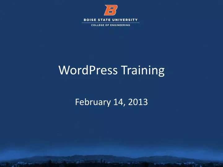 wordpress training