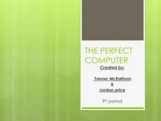 THE PERFECT COMPUTER