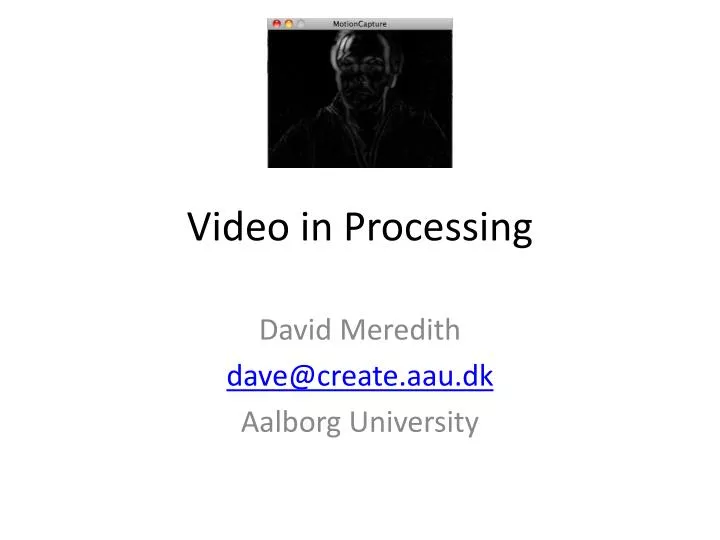 video in processing