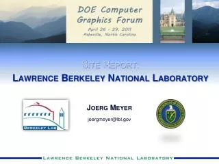 Site Report: Lawrence Berkeley National Laboratory