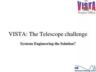 VISTA: The Telescope challenge