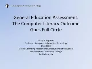 General Education Assessment: The Computer Literacy Outcome Goes Full Circle