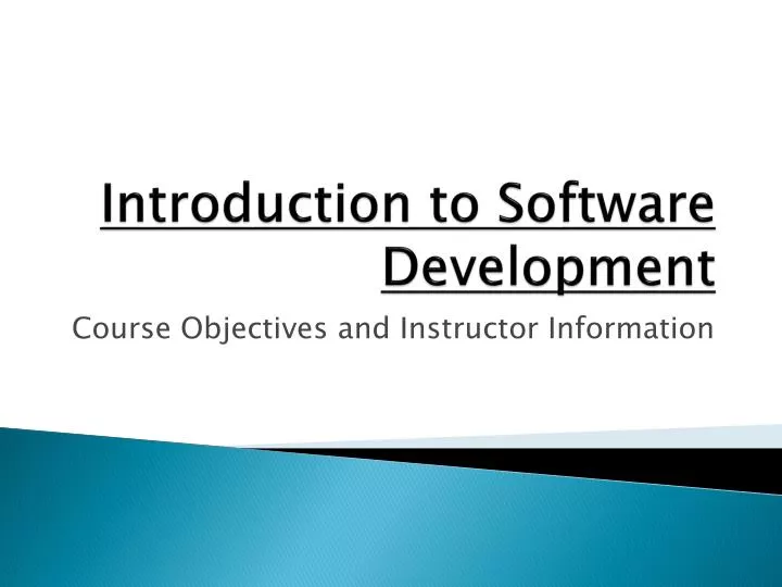 introduction to software development