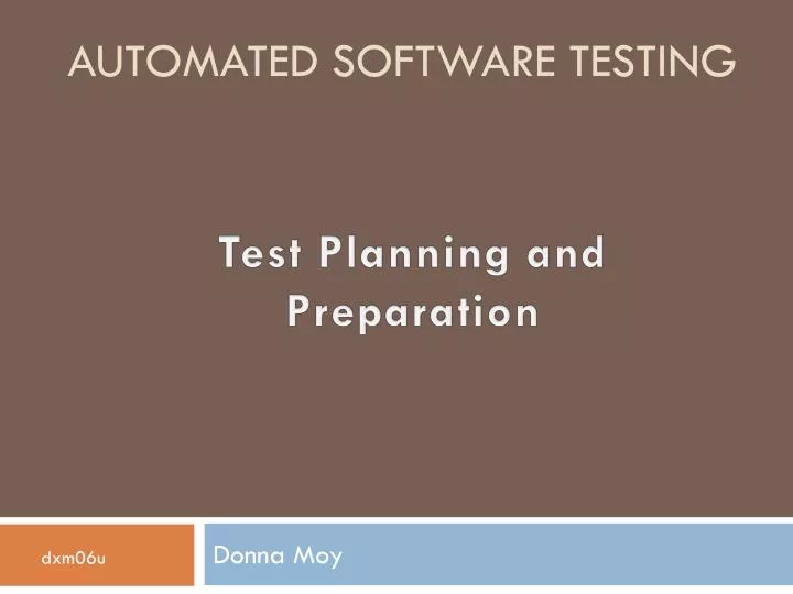automated software testing