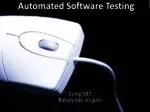 Automated Software Testing - slide 1