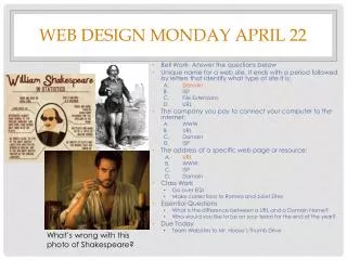 Web Design Monday April 22