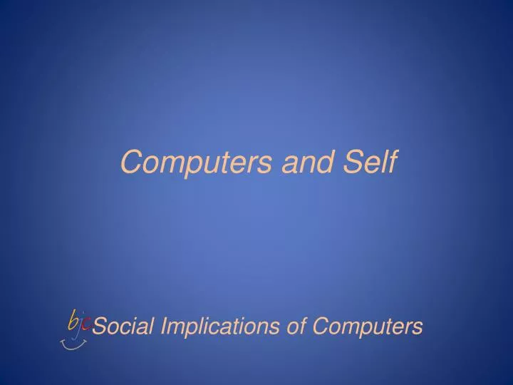 computers and self