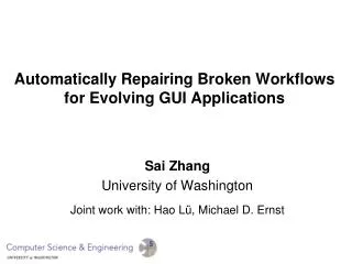 Automatically Repairing Broken Workflows for Evolving GUI Applications