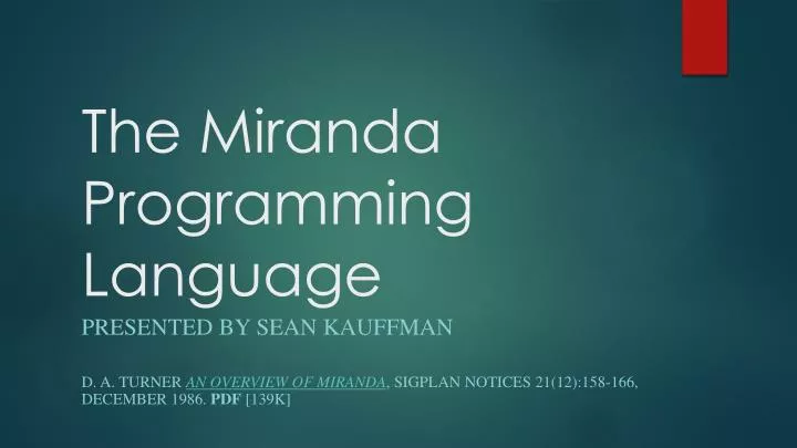 the miranda programming language